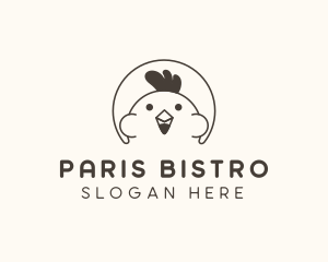 Cute Chicken Poultry logo design