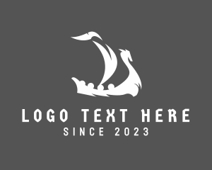 History - Viking Warrior Battleship logo design