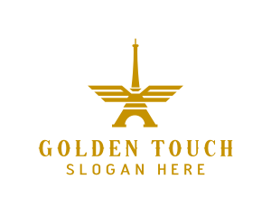 Golden Tower Wings logo design