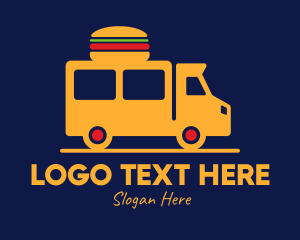 Food Delivery Service - Burger Delivery Van logo design