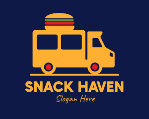 Burger Delivery Van logo design