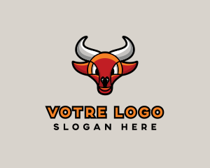 Outline - Angry Bull Head logo design