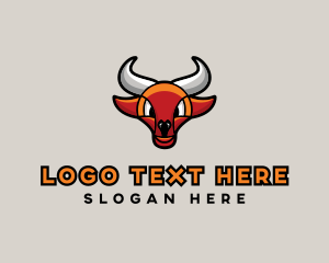 Oxen - Angry Bull Head logo design