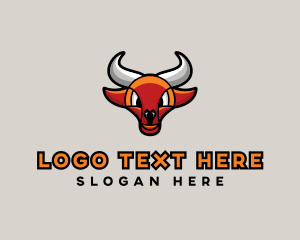 Angry Bull Head Logo