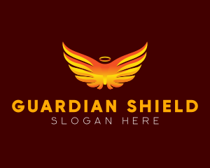 Guardian - Celestial Angelic Wings logo design