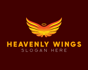 Angel - Celestial Angelic Wings logo design