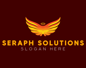 Seraph - Celestial Angelic Wings logo design