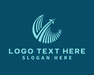 Travel Blogger - Airport Travel Agency logo design