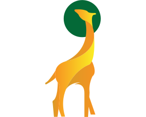Africa - Yellow Giraffe logo design