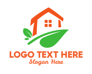 Cabin - Leaf Home Realty logo design