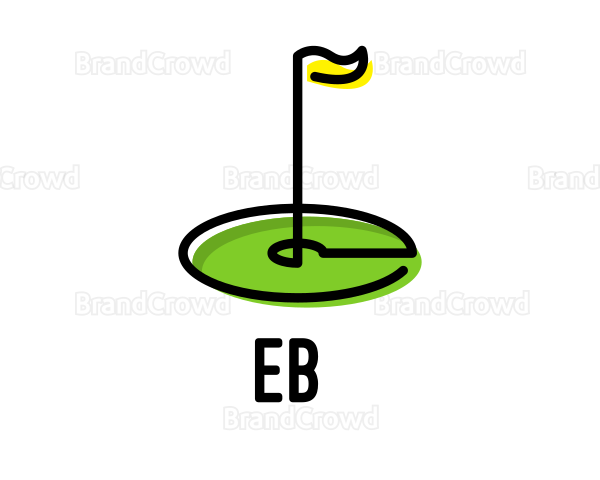 Golf Flag Green Logo