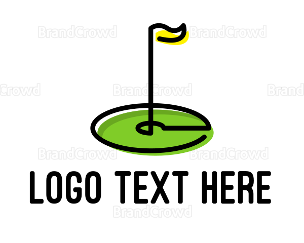 Golf Flag Green Logo