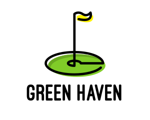 Golf Flag Green logo design