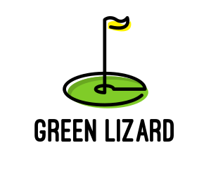 Golf Flag Green logo design