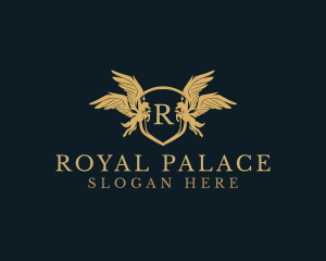 Royal Pegasus Wings Shield  logo design