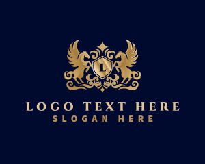 Shield - Luxury Pegasus Shield logo design