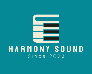 Piano Music Book logo design