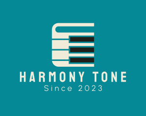 Tone - Piano Music Book logo design