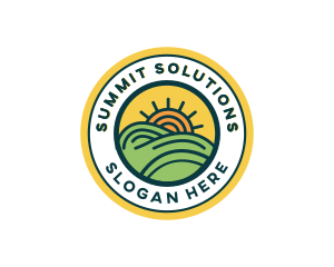 Hill - Sun Hill Landscape logo design