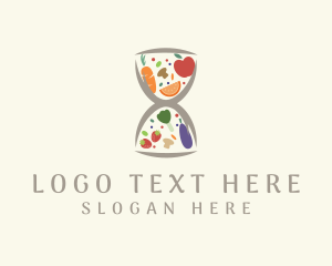 Time - Fresh Food Hourglass logo design