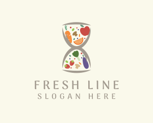 Fresh Food Hourglass logo design