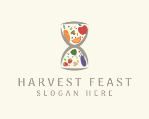 Fresh Food Hourglass logo design