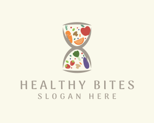 Fresh Food Hourglass logo design