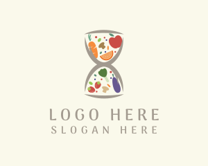 Orchard - Fresh Food Hourglass logo design