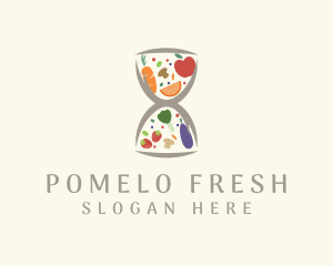 Fresh Food Hourglass logo design