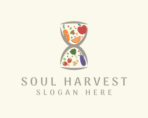 Fresh Food Hourglass logo design