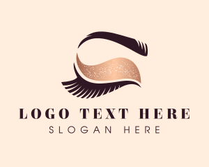 Beauty Blogger - Glitter Beauty Eyelash logo design