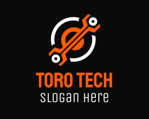 Tech Wrench Tool  logo design