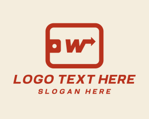 Coupon - Credit Coupon Logistics Letter W logo design