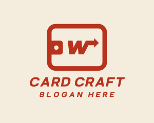 Card - Credit Coupon Logistics Letter W logo design