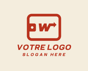 Letter W - Credit Coupon Logistics Letter W logo design