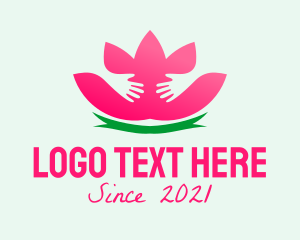 Minimalist - Lotus Flower Massage logo design