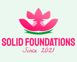 Chinese Medicine - Lotus Flower Massage logo design
