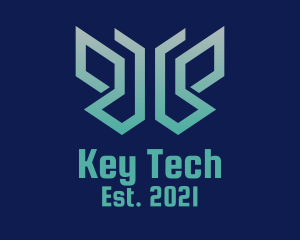 Blue Butterfly Tech  logo design