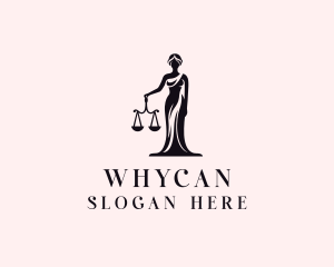 Justice Scale Legal Woman Logo