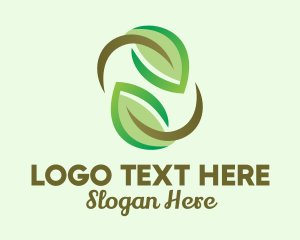 Recycling - Vegetarian Garden Leaves logo design