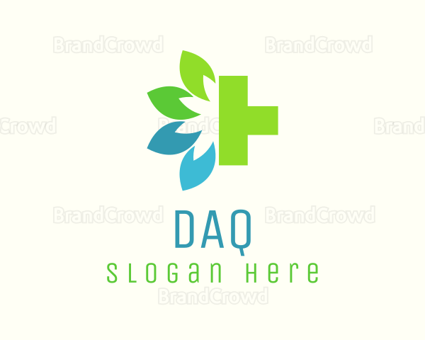 Medical Leaf Cross Logo