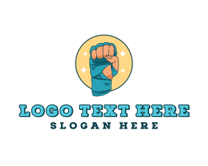 Hand Wrap - Hand Bandage Boxing logo design