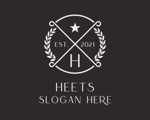 Star Wreath Emblem logo design