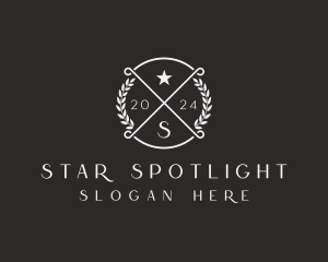 Star Wreath Emblem logo design