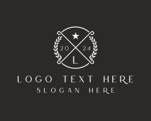 Interior Design - Star Wreath Emblem logo design