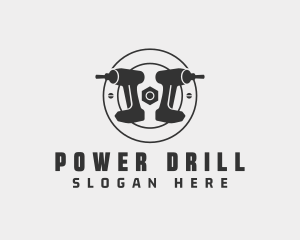 Drill - Handyman Drill Tool logo design