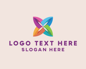 Eco Friendly - Multicolor Floral Petals logo design