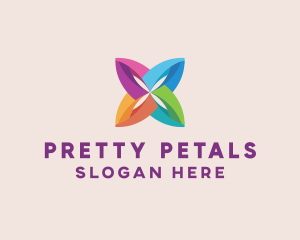 Multicolor Floral Petals logo design