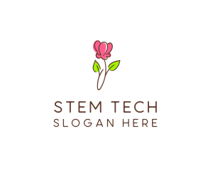 Stem - Beauty Product Flower logo design