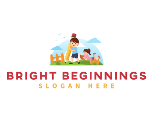 Elementary - Kids Kindergarten Preschool logo design